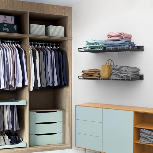 Wall Mounted Storage Shelf for Garage (Black)