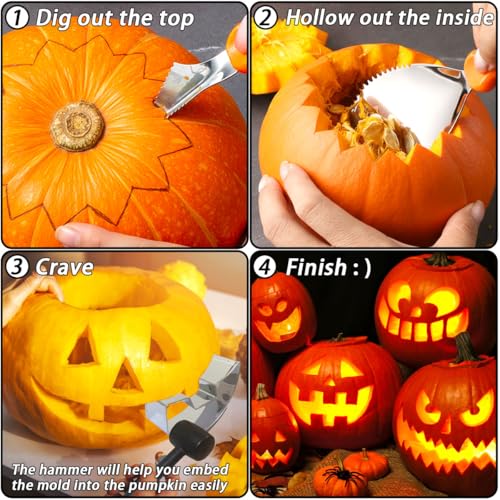 Pumpkin Carving Kit 22Pcs Tools (Pumpkin Carving Set)