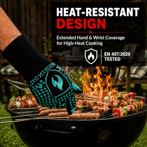 BBQ & Grill Gloves (Green / Medium)