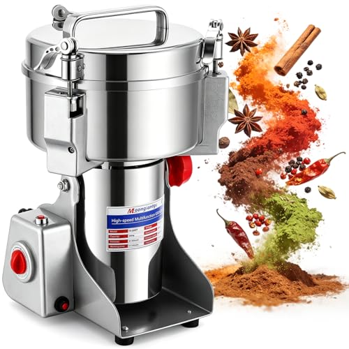 Grain Mill Grinder Commercial Spice Grinder (Silver / 2000g Swing)