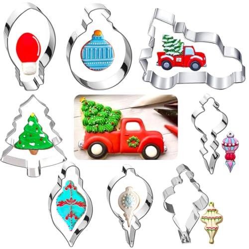 Christmas Ornament Cookie Cutters 8Pcs