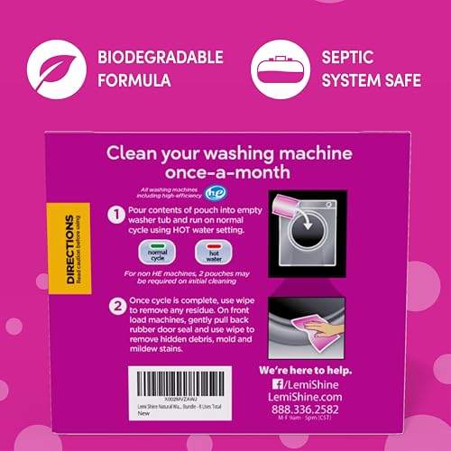 Washing Machine Cleaner Plus Machine Wipes (16.88 Ounce (Pack of 1))