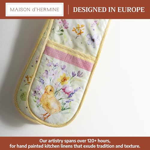 Double Oven Mitts 100% Cotton Double Oven Glove (095 - Easter Zest / 7" x 35" (Double Oven Mitt))