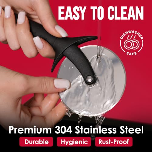 Pizza Cutter Wheel (9 Inch / Silver)
