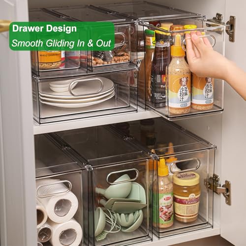 Clear Stackable Storage Drawers