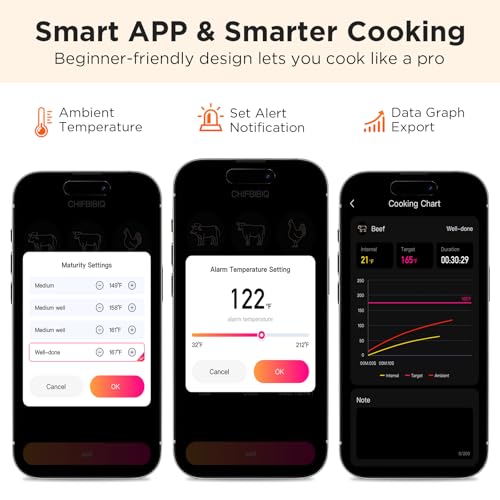 Bluetooth Meat Thermometer with Smart APP