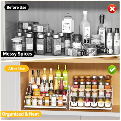 2 Pack Spice Rack Organizer for Cabinet