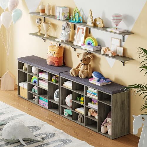 Long Wall Shelves (Grey Wash / 55.1 Inch)