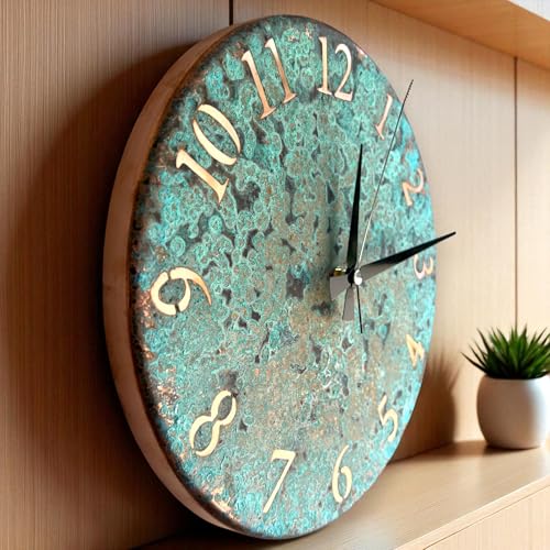Handmade Pure Copper Wall Clock for Home Decoration (Numbers of Patina / 11)