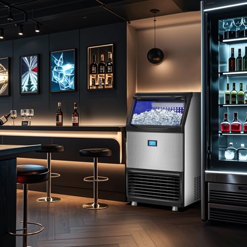 Commercial Ice Maker Machine 550LBS (Clear Ice Cubes - 550LBS/24H)