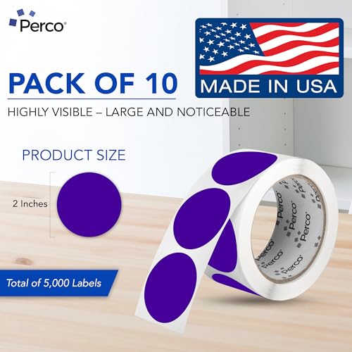 Purple Perforated Round Circle Dot Sticker 2 (Purple / 2 Inch)
