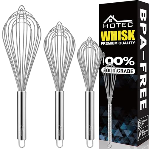 Stainless Steel Whisk Set of 4 (4pcs: Clear 6.7"+9.3"+10.4"+12")