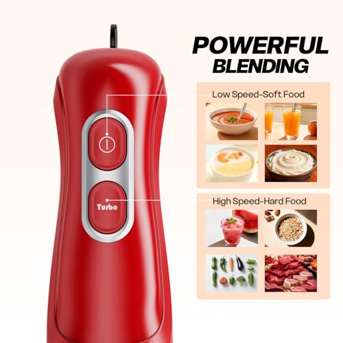 Immersion Blender Corded 400W (Christmas Red / single)