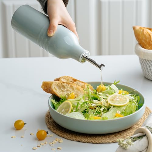 16oz Ceramic Oil Dispenser Bottle (Light Blue / 1 Piece (Jupiter))