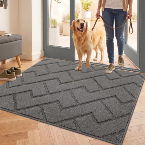 Front Door Mat Outside Entrance (Grey / 40" x 32" (Rectangular))