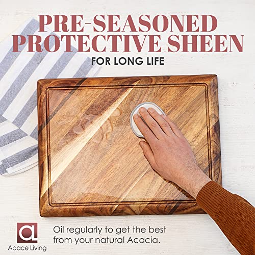 Acacia Wood Cutting Board with Juice Groove