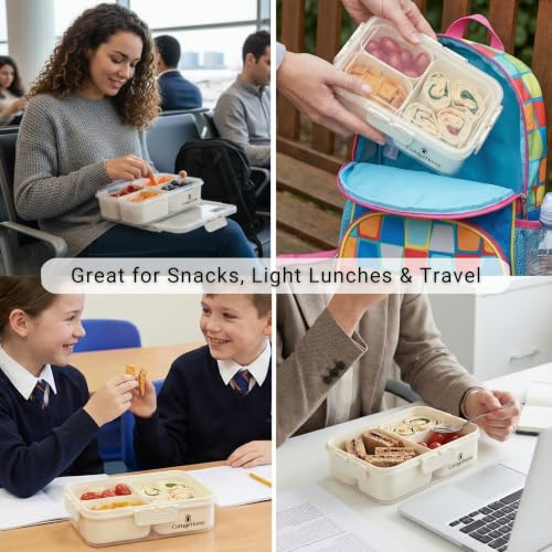 2 Pack Mini Snackle Box Container (Cream / Small Snackle Box Containers)