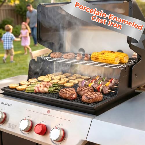18.75 Inch Grill Grates for Weber Genesis II 300 Series (18.75" x 13.25" – 2 Pack)