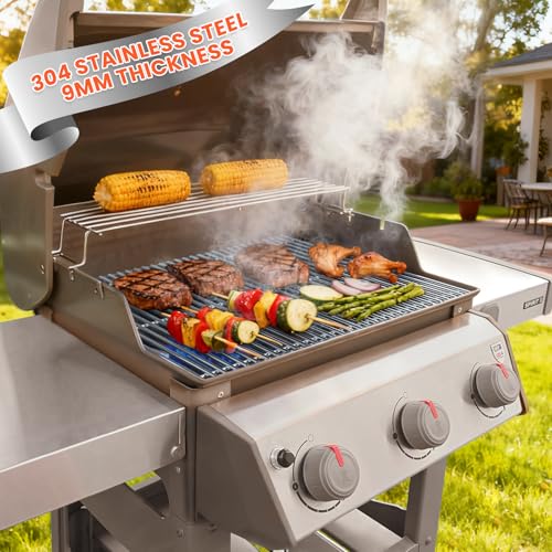 9MM Grill Grates for Weber Spirit 300 & GS4 Spirit II 300 (17.5" for Spirit 3 Burner)