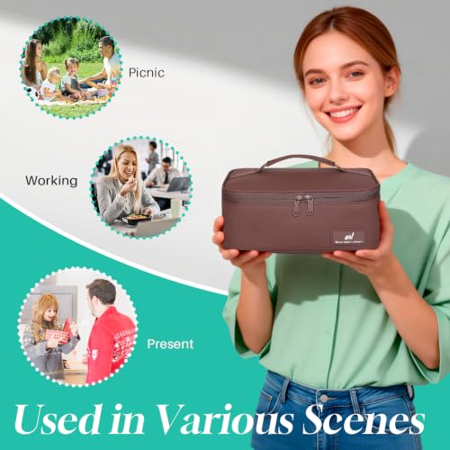 NOL Insulated Lunch Bag for Adults (Coffee / Small (4.5 Liters))