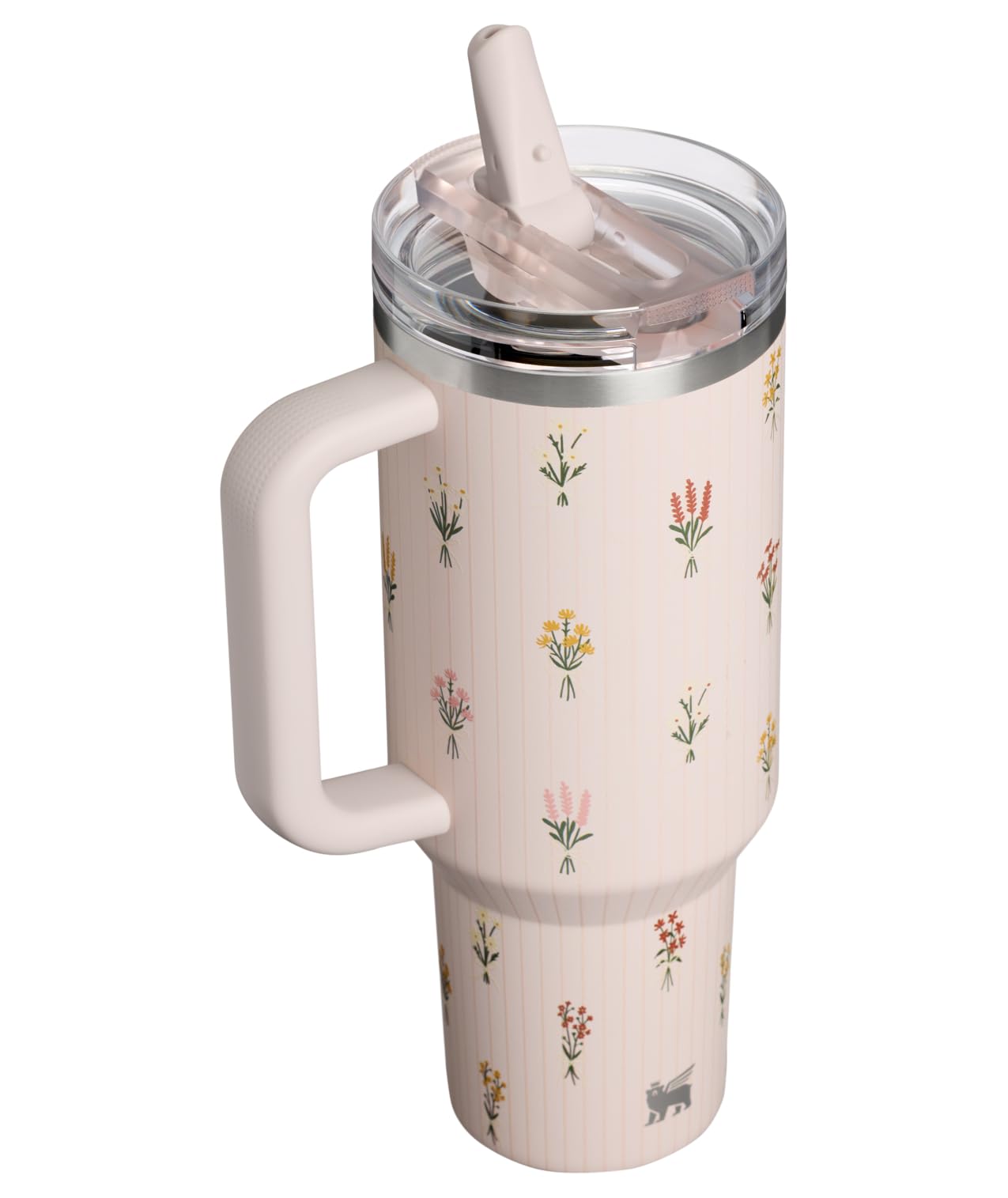 Quencher ProTour Flipstraw Tumbler (40 Ounces / Rose Quartz Bouquets)