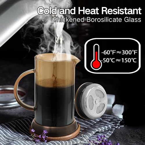 21 Ounce French Press Coffee Maker (Grey / 21 oz)