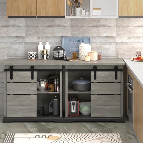 Sideboard Coffee Bar Cabinet (White)