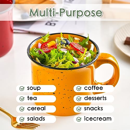 Coffee Mugs Set of 4 (Yellow / 16-oz)