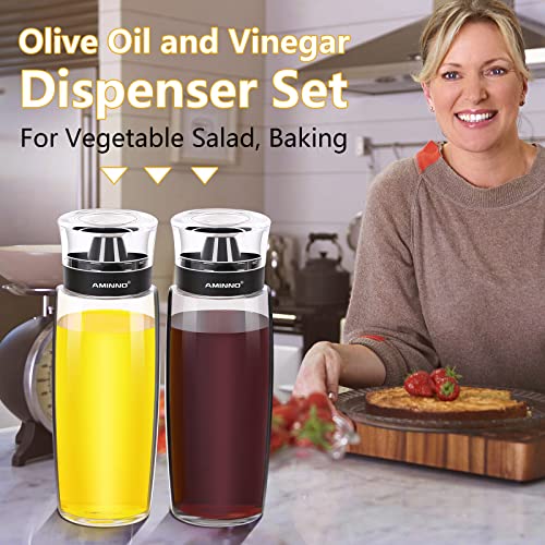 Oil and Vinegar Dispenser 2 Pack (Clear 9.5oz(2 pack))