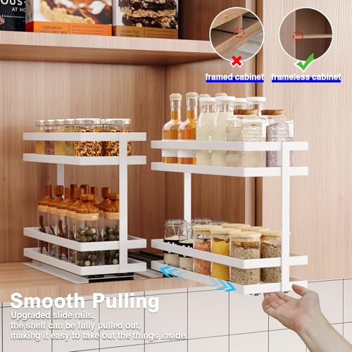 2 Pack Pull Out Spice Rack Organizer for Cabinet (2 pound(s))