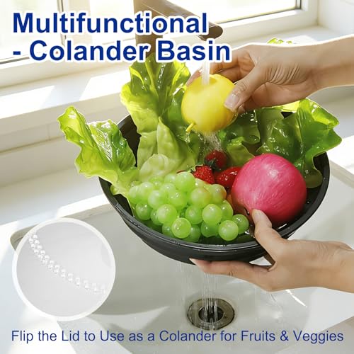 Microwave Splatter Cover for Food with Handle &Heat (Transparent)