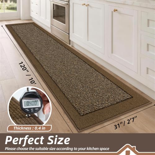 Kitchen Runner Rug 31"x120" (Brown / 31" X 120" (Rectangular))