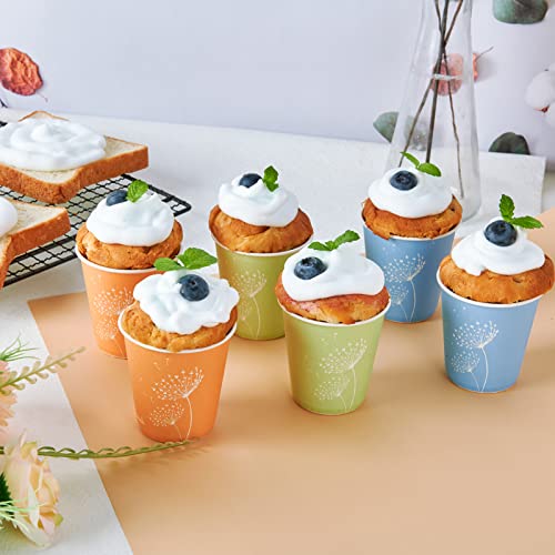 600 Pack 5 oz Paper Cups (5OZ-orange&blue&green)