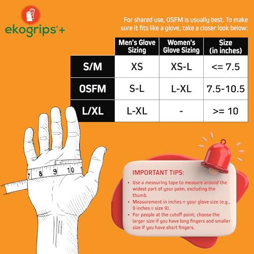Ekogrips Plus Oven Gloves with Fingers (Orange / OSFM)