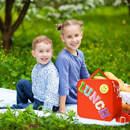 Insulated Lunch Bag With Adjustable Shoulder Strap (Orange)