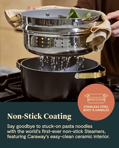Small and Large Steamer Set with Handles (Stainless Steel / Small & Large (3qt & 6.5qt))