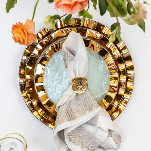 Ruffle 7 Inch Bowl with 24k Gold (Appetizer Bowl)