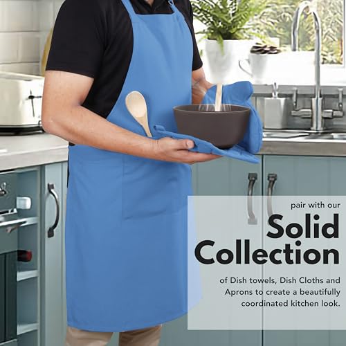 Pot Holders and Oven Mitts Sets for Kitchen Heat Resistant (Blue)