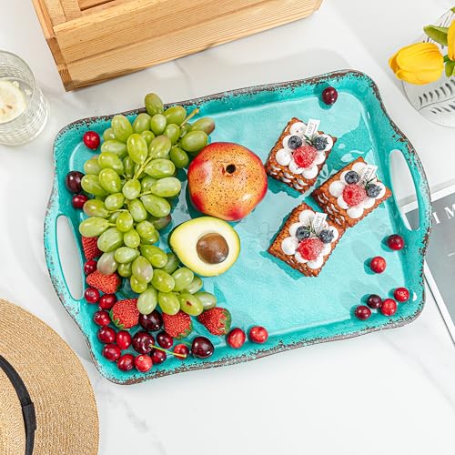 Large Farmhouse Melamine Serving Platters (2 Count)