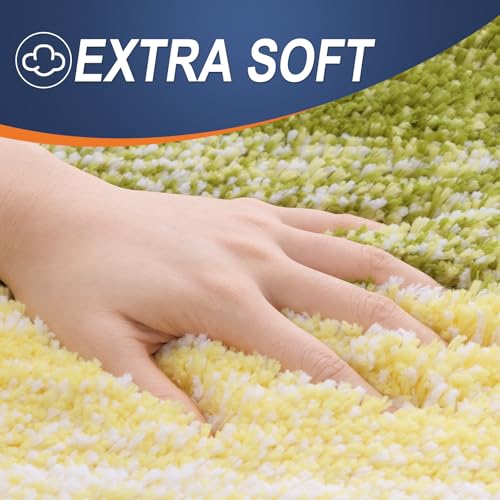 Small Bathroom Rugs 24x16 (24" X 16" / Olive Green)