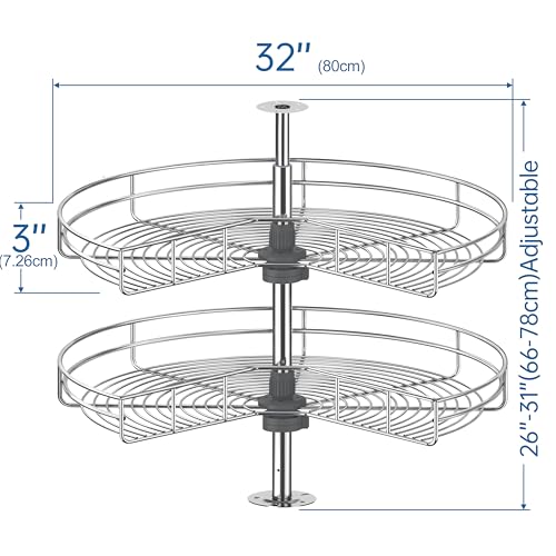 Kidney Shape 32" Corner Cabinet Lazy Susan