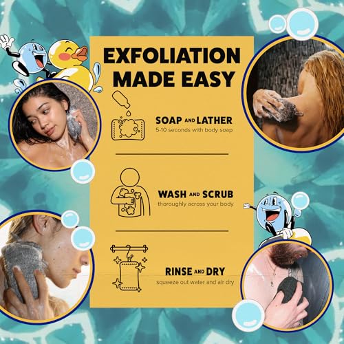 Exfoliating Shower Sponge (Grey)