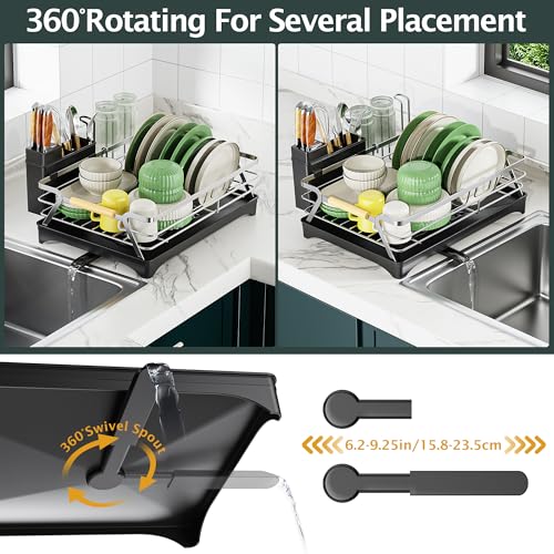 Dish Drying Rack for Kitchen Counter (Silver)