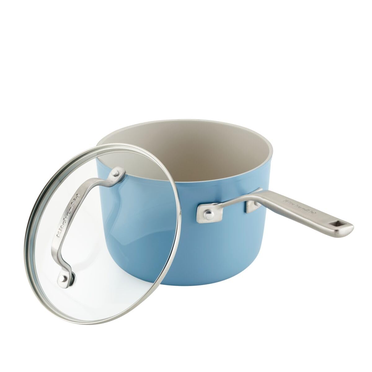 Hard Anodized Ceramic Nonstick Cookware Pots and Pans Set (Blue Velvet / Cookware Set (9 Piece - Non Induction))