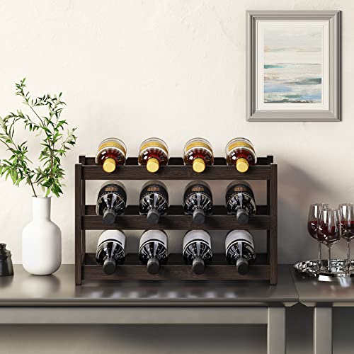 Bamboo Wine Rack Storage (3-tier-Mocha)