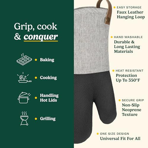 Cuisinart Heritage Kitchen Oven Mitts (Textured Gray)