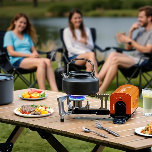 OUTDOORS Butane Camping Stove (Orange)