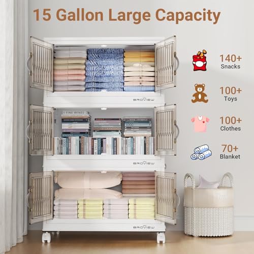 240Qt Stackable Storage Bins with Lid (4 Count)