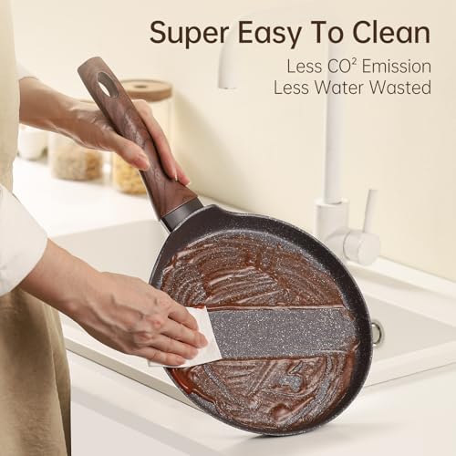 9.5 Inch Nonstick Crepe Pan (9.5 INCH（Brown）)