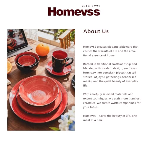 Stoneware Sonoma 56pc Dinnerware Set (Red)